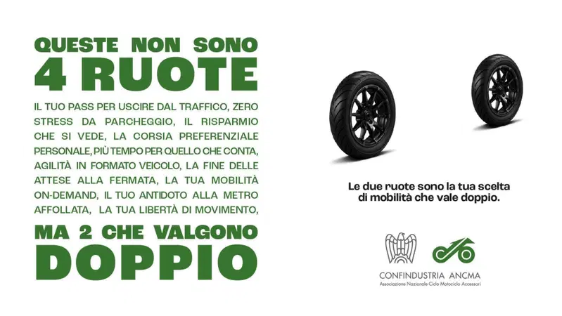 Le due ruote contro il caos urbano: ANCMA lancia la campagna 
