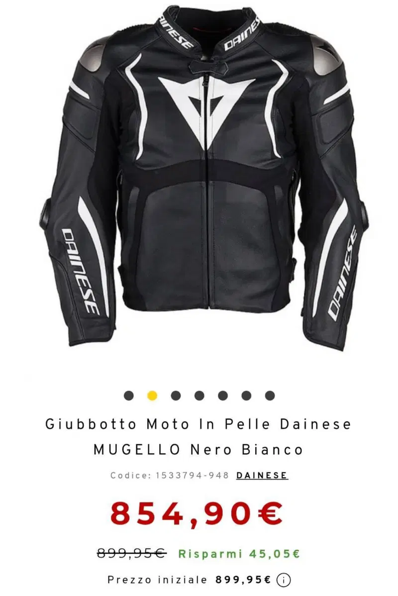 Giacca pelle traforata Dainese Mugello NUOVA!!! (7)