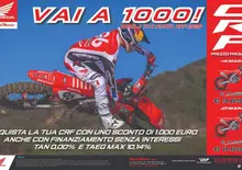 Honda CRF 2026: mille euro di sconto e finanziamento a tasso zero per la stagione motocross