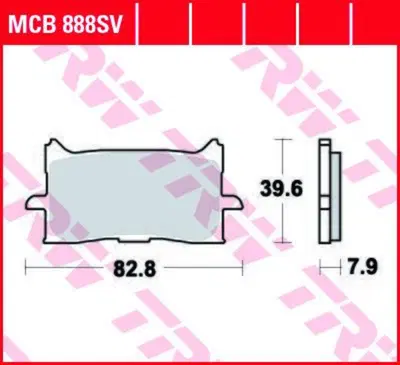 Coppia pastiglie freno anteriori MCB888SV TRW sint 
