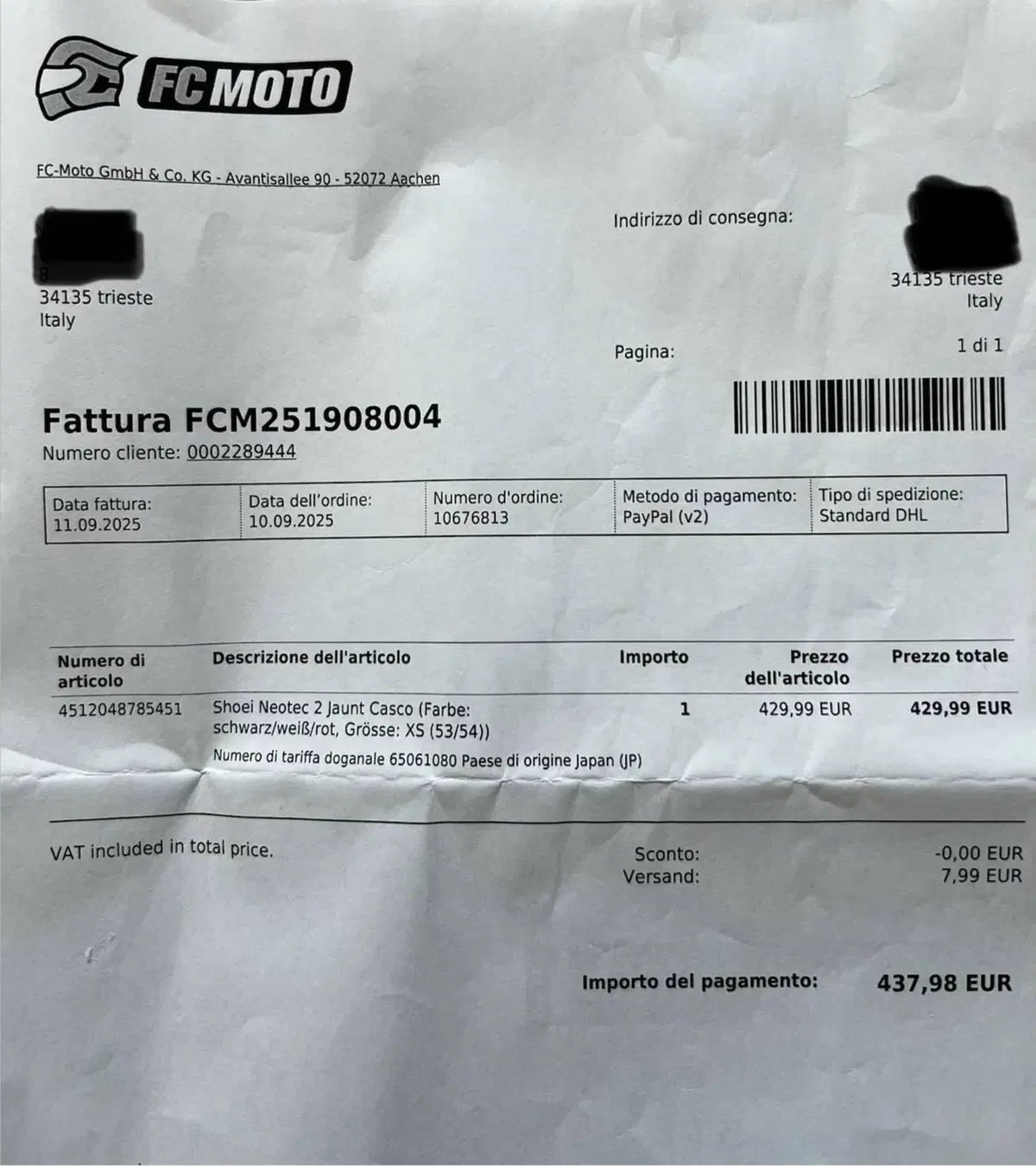 Shoei Neotec II Jaunt – taglia XS (7)