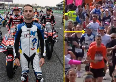 Guintoli ce l'ha fatta! Ha percorso la Maratona di Londra in tuta da moto: 42 km da record per Luca