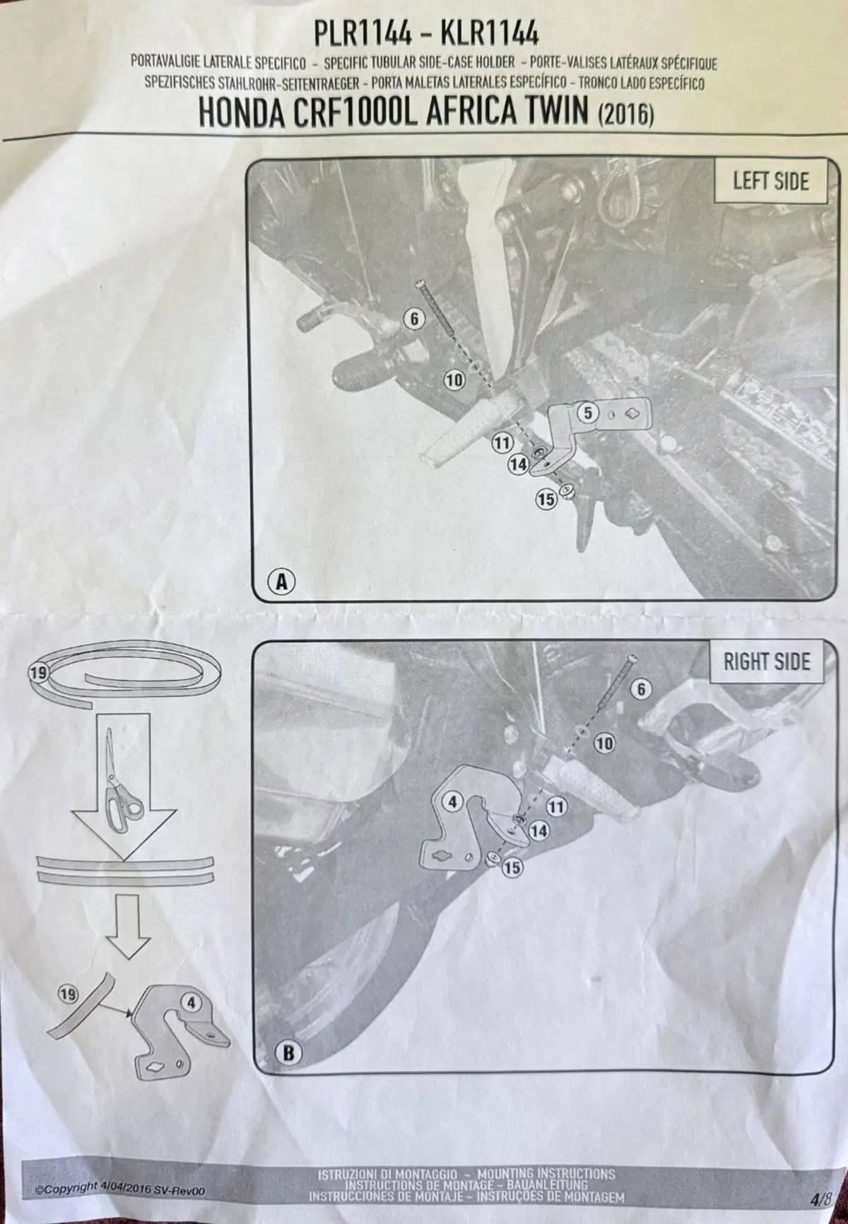 ATTACCHI GIVI 3 BORSE HONDA AFRICA TWIN 1000 ANNO (6)