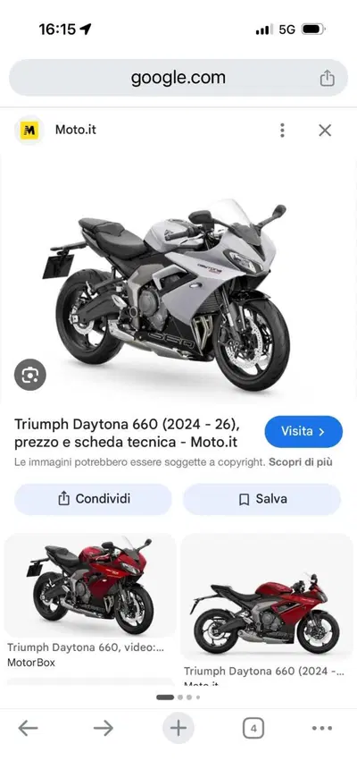 Triumph Daytona 660 (2024 - 26) usata