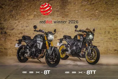 Suzuki GSX-8T e GSX-8TT conquistano il Red Dot Design Award 2026