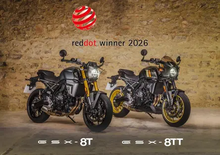 Suzuki GSX-8T e GSX-8TT conquistano il Red Dot Design Award 2026