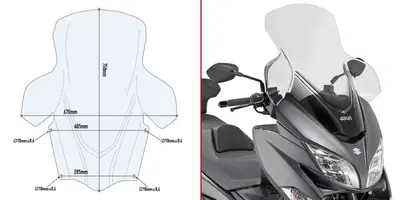 Parabrezza Givi D3115ST SUZUKI Burgman 400 (17-20)
