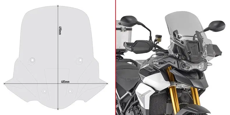 Cupolino alto Givi D6415S per TRIUMPH