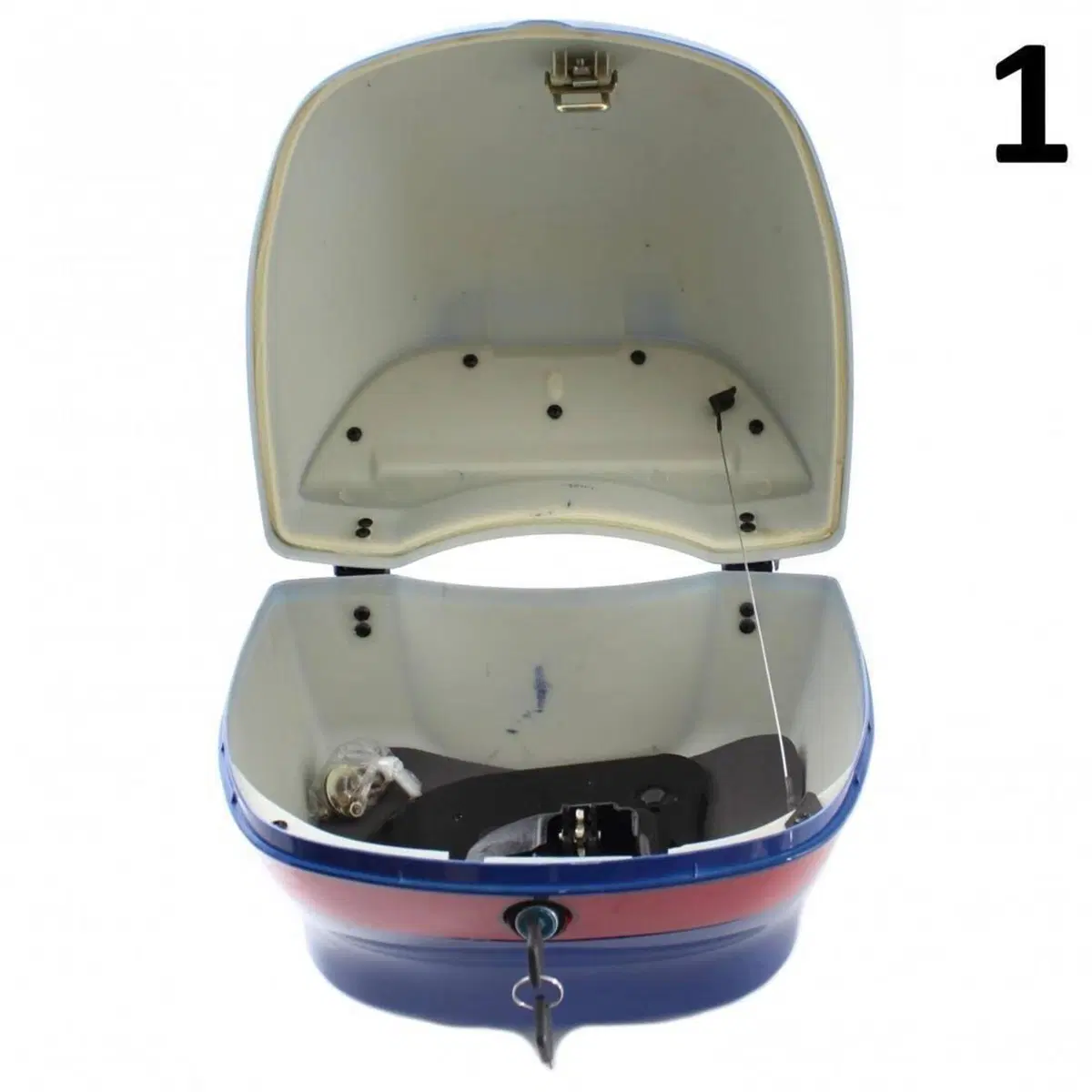 Bauletto Originale Keeway F-ACT Blu + Piastra (4)