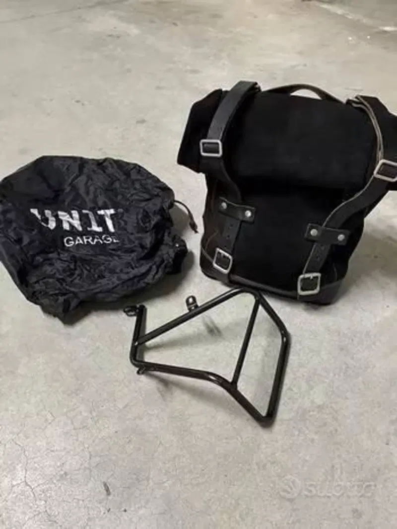 Borsa Unit Garage canvas 10l-14l nero + telaio dx BMW