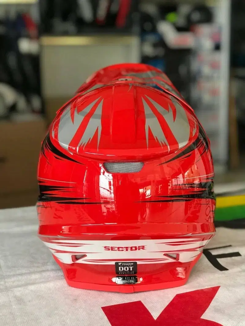 Casco Thor Sector Warp Cross Enduro Rosso Taglia L (3)