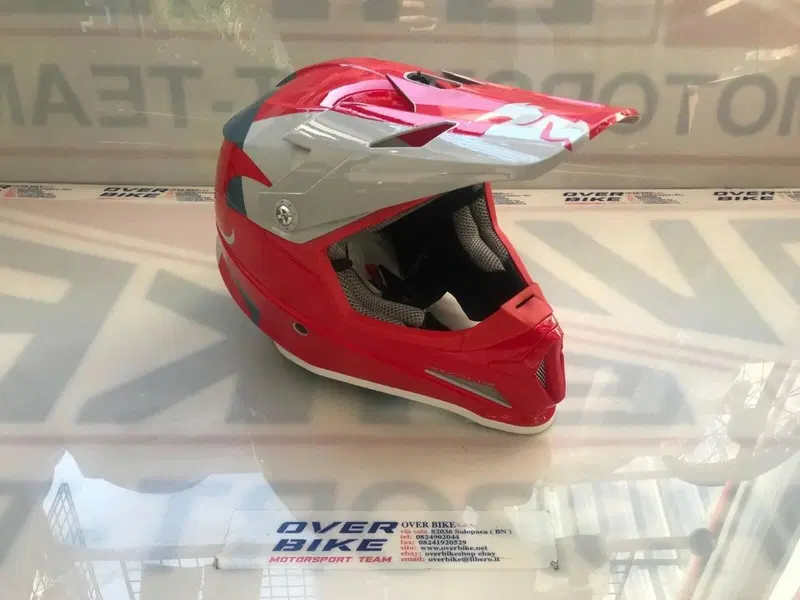 Casco Thor Sector Shear Cross Enduro Rosso Grigio