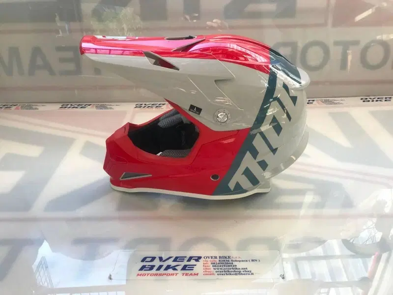 Casco Thor Sector Shear Cross Enduro Rosso Grigio (4)