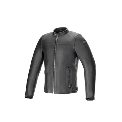 Giacca moto pelle Alpinestars BLACKTRACK Nero Nero