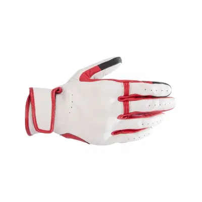 Guanti moto pelle Alpinestars DYNO Ecru Rosso ruby
