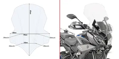 Cupolino trasparente Givi 2139dt specifico per Yam