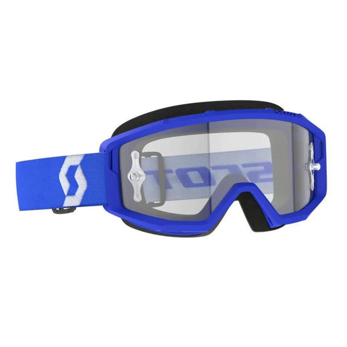 Occhiali cross Scott Primal clear Blu Bianco lente