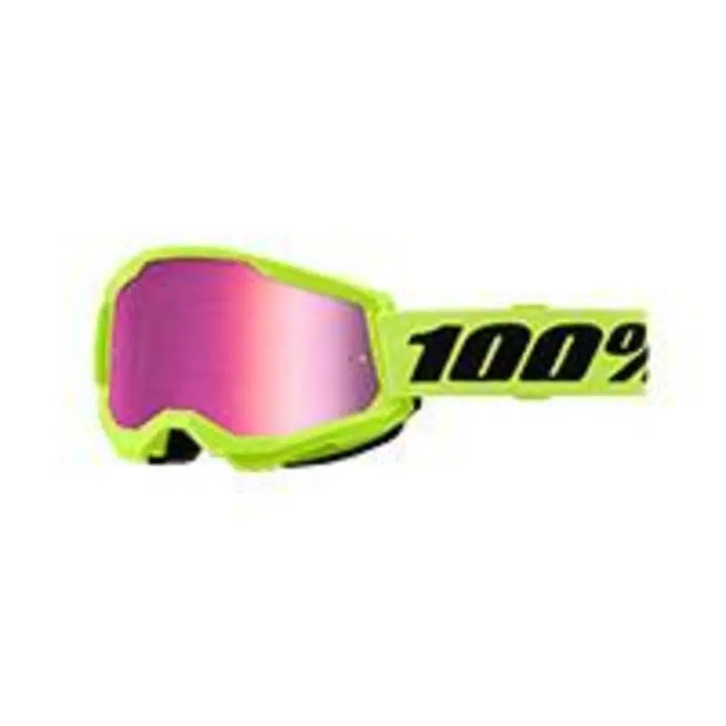 Occhiali Cross 100% Strata 2 Neon Giallo Lente Spe 