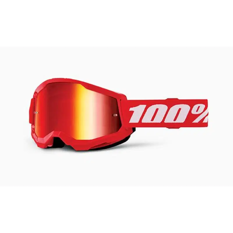 Occhiali Cross 100% Strata 2 Rosso Lente Specchiat 