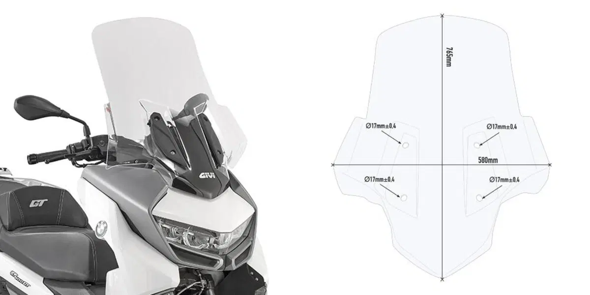 Givi 5132DT Cupolino trasparente 76 x 58 cm per BM