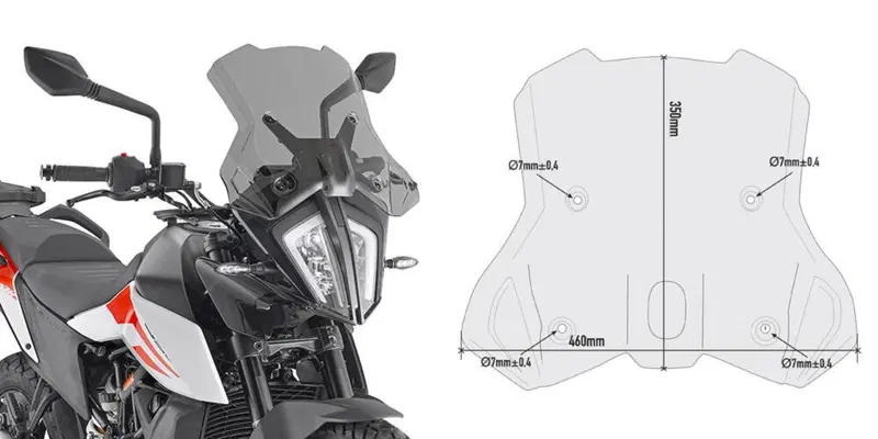 Cupolino fumè Givi 7710D per KTM