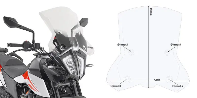 Cupolino Givi 7710DT per KTM