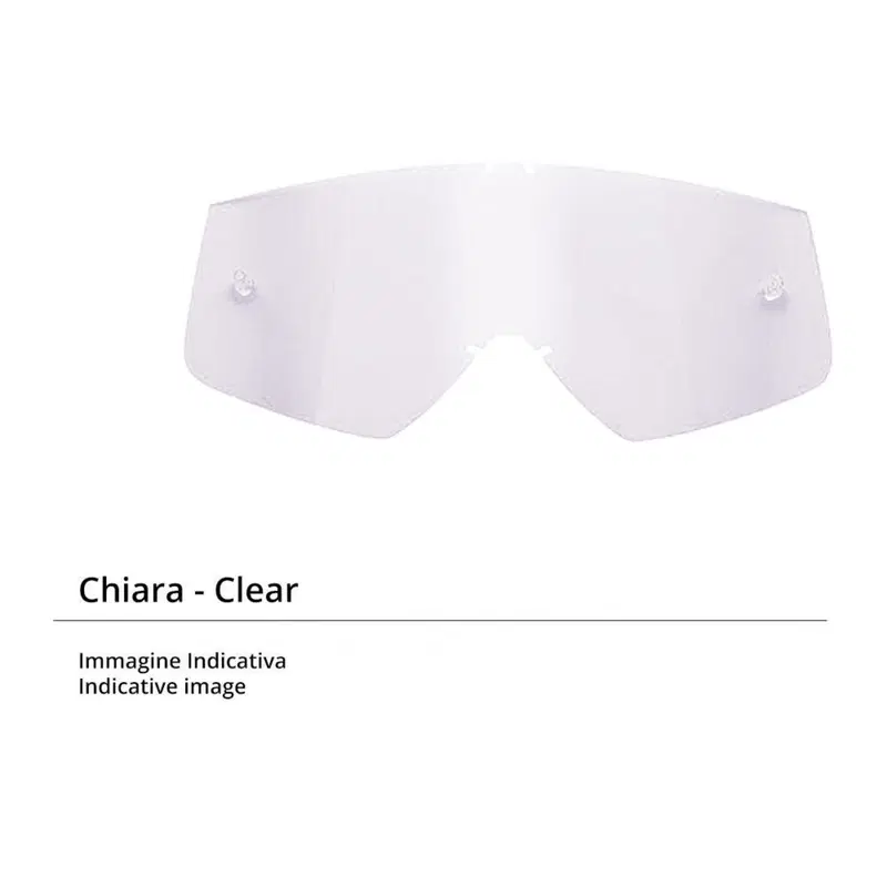 Ricambio lente chiara antifog per occhiali cross S 