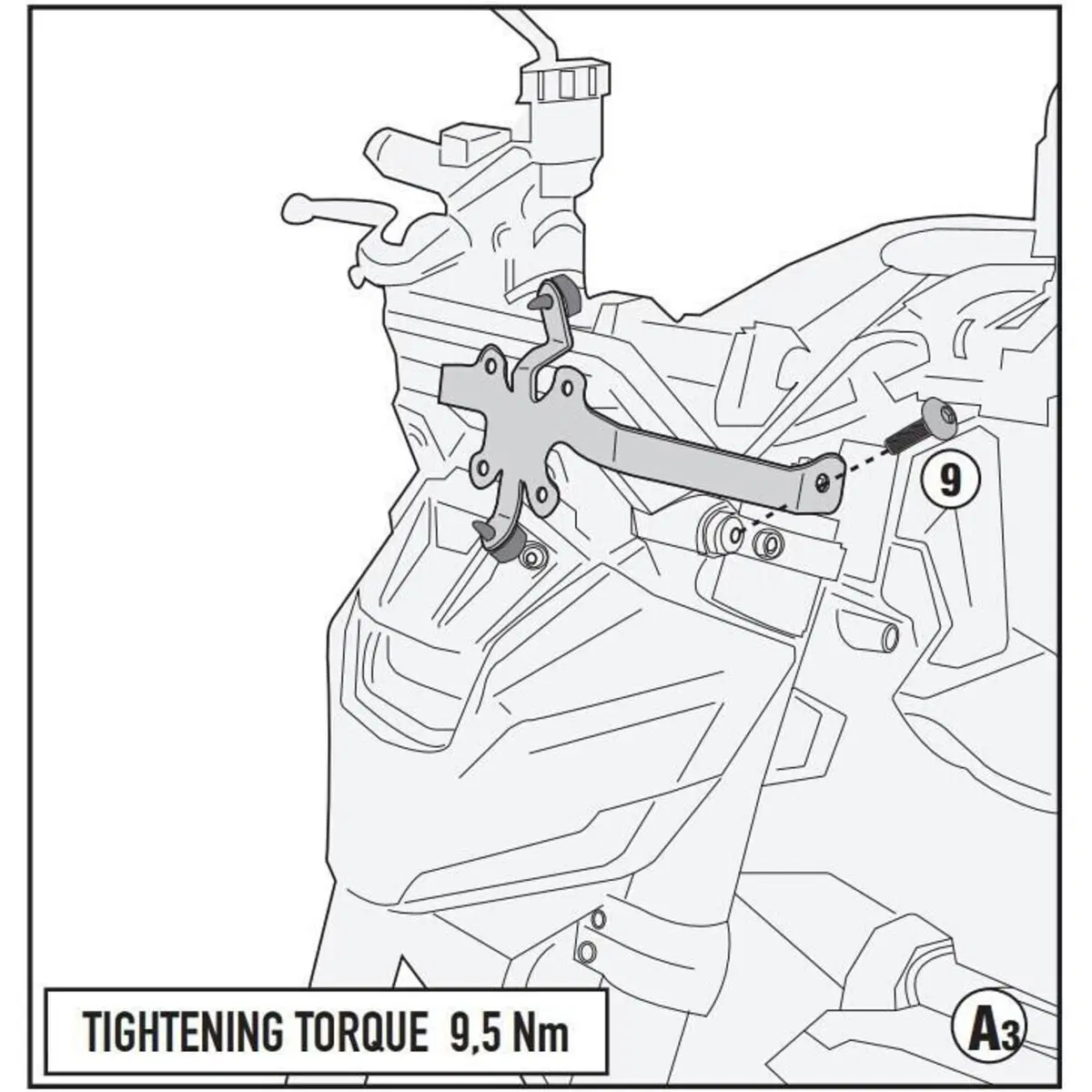 Kit Attacchi Cupolino Givi A2169A Per Yamaha MT-09