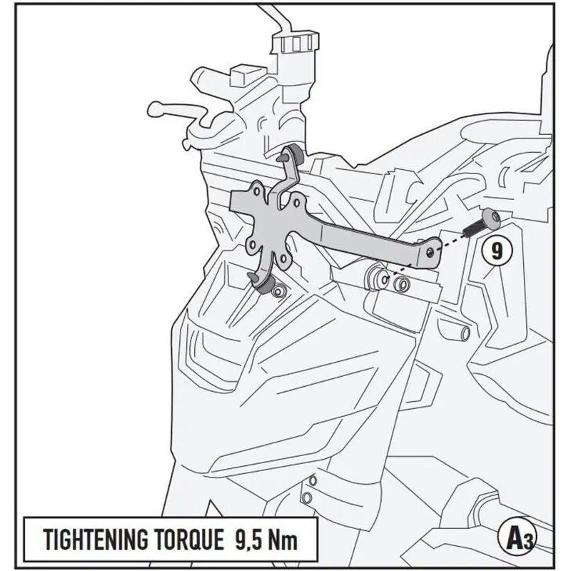 Kit Attacchi Cupolino Givi A2169A Per Yamaha MT-09