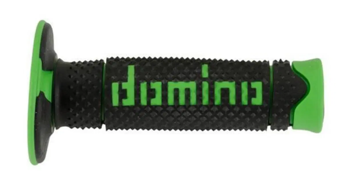Coppia manopole cross-enduro Domino Nero Verde Dom 