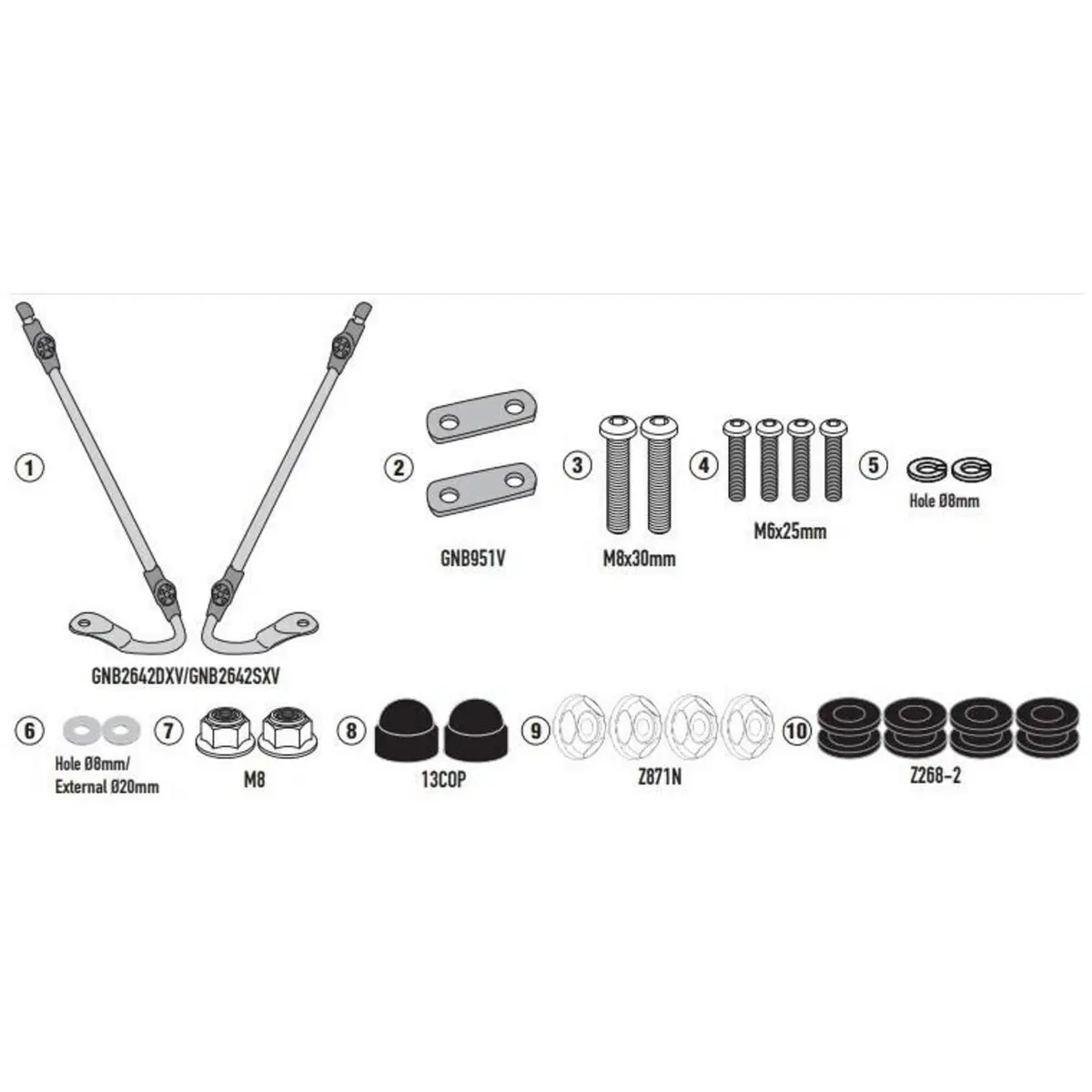 Kit di attacchi Givi D1181ST A8962A Per NIU MQI GT