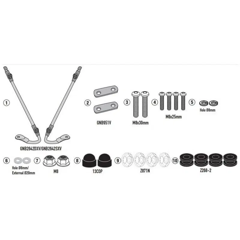 Kit di attacchi Givi D1181ST A8962A Per NIU MQI GT
