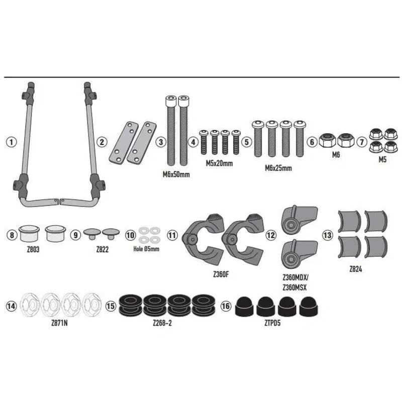 kit attacchi Givi D1155ST A8964A per NIU UQI GT (2