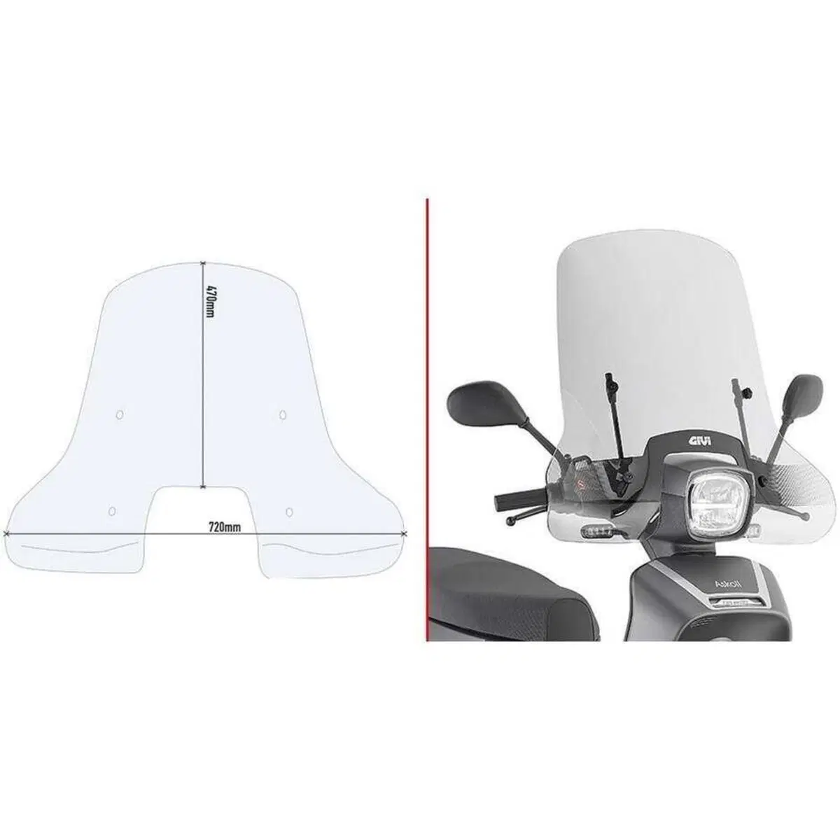 Kit attacchi Givi A9031A per ASKOLL NGS1-NGS2-NGS3