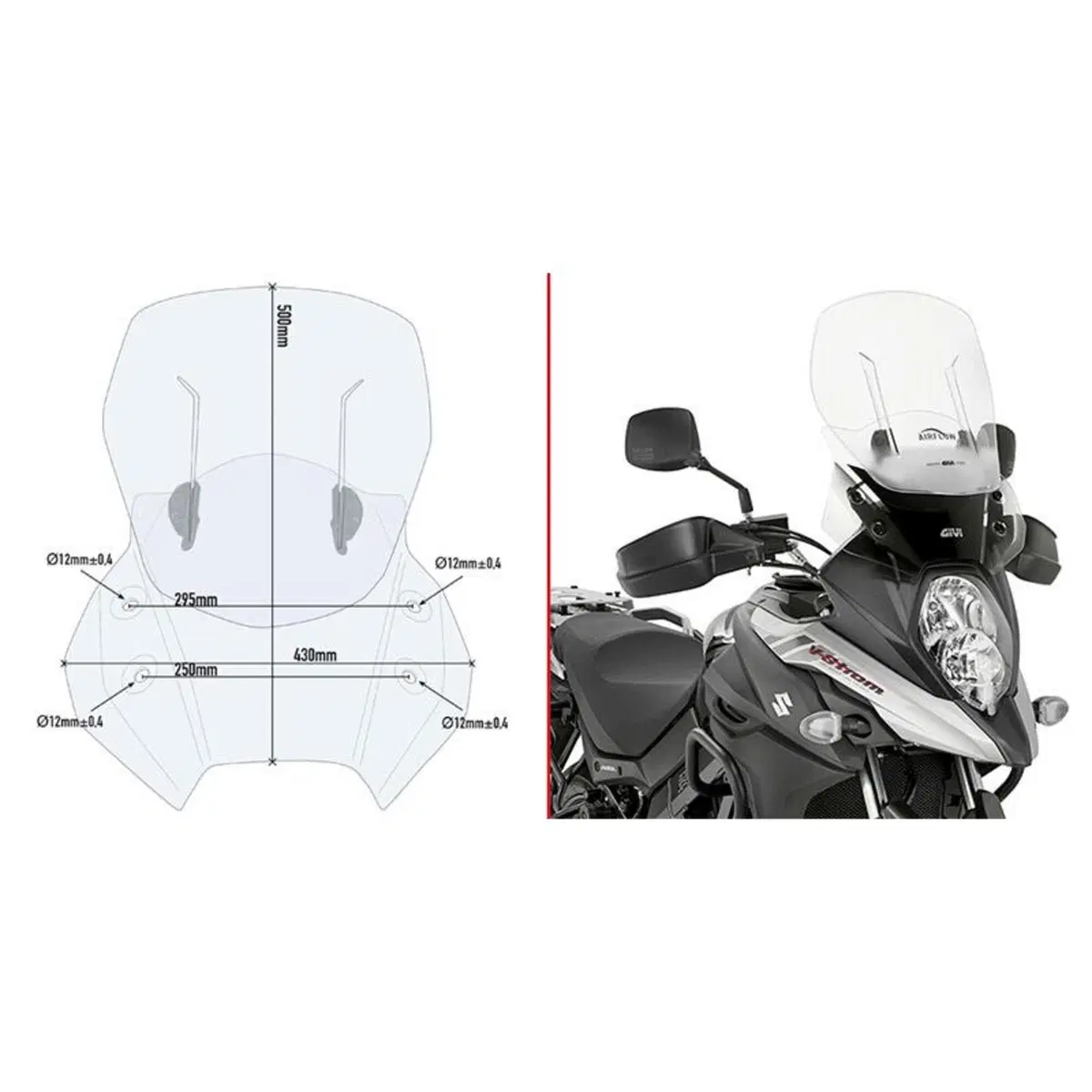 Cupolino trasparente scorrevole GIVI AF3112B Airfl