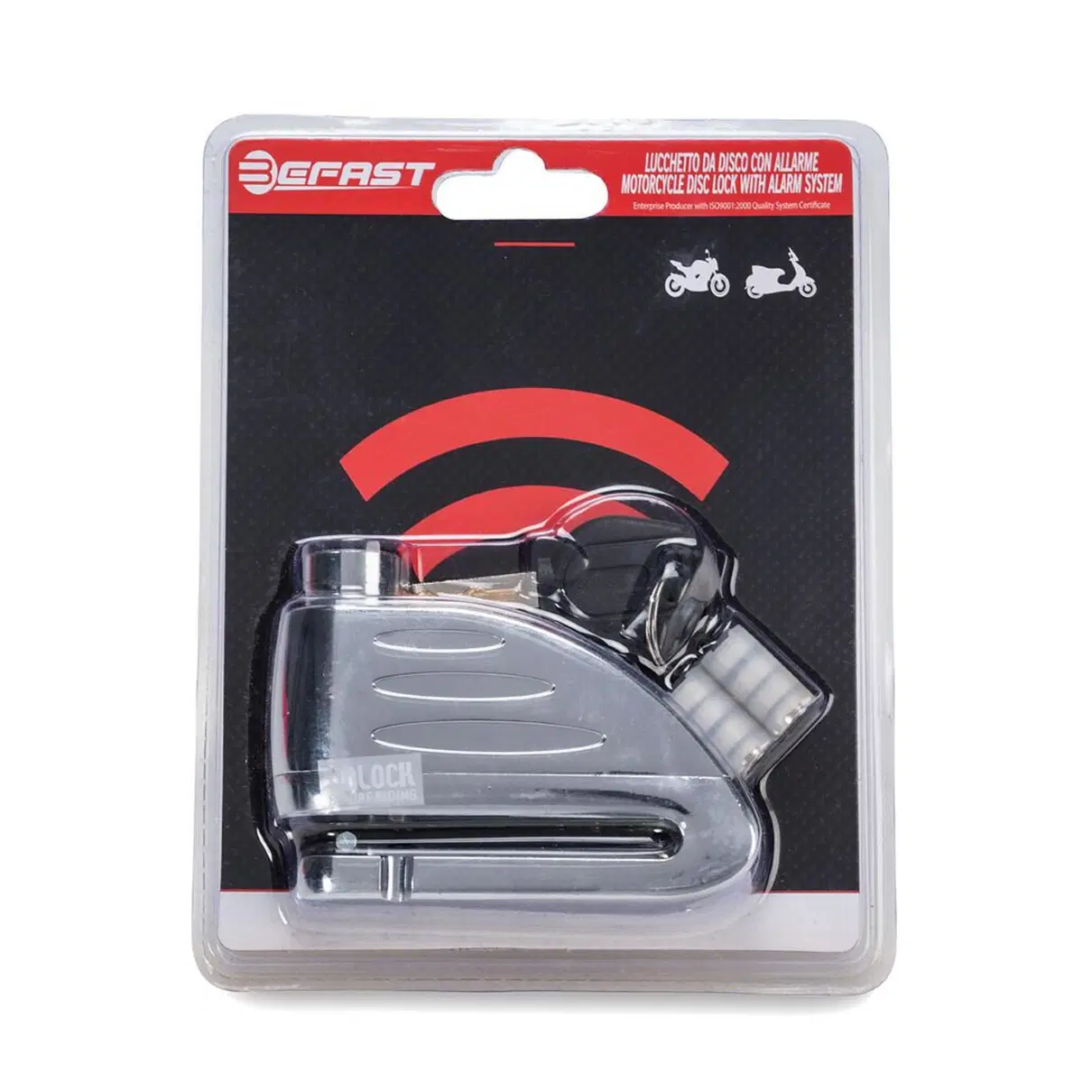 Bloccadisco con allarme Befast perno 6mm
