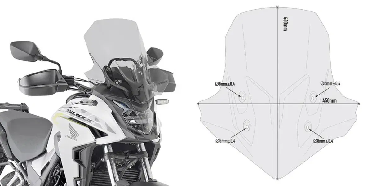 Cupolino Givi fumé specifico per Honda CB 500 X (1