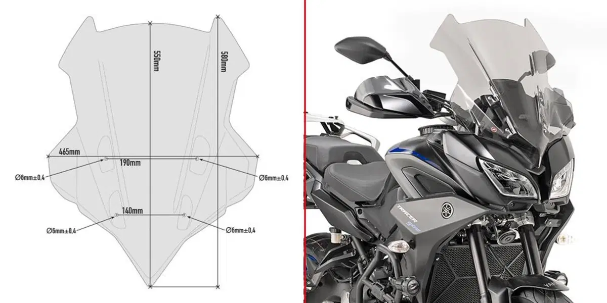 Cupolino fumè Givi D2139S YAMAHA Tracer 900 - 900