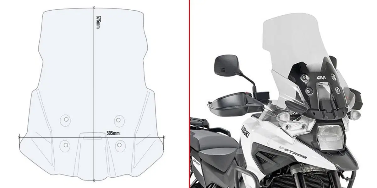 Cupolino alto Givi D3117ST per SUZUKI V-STROM 1050