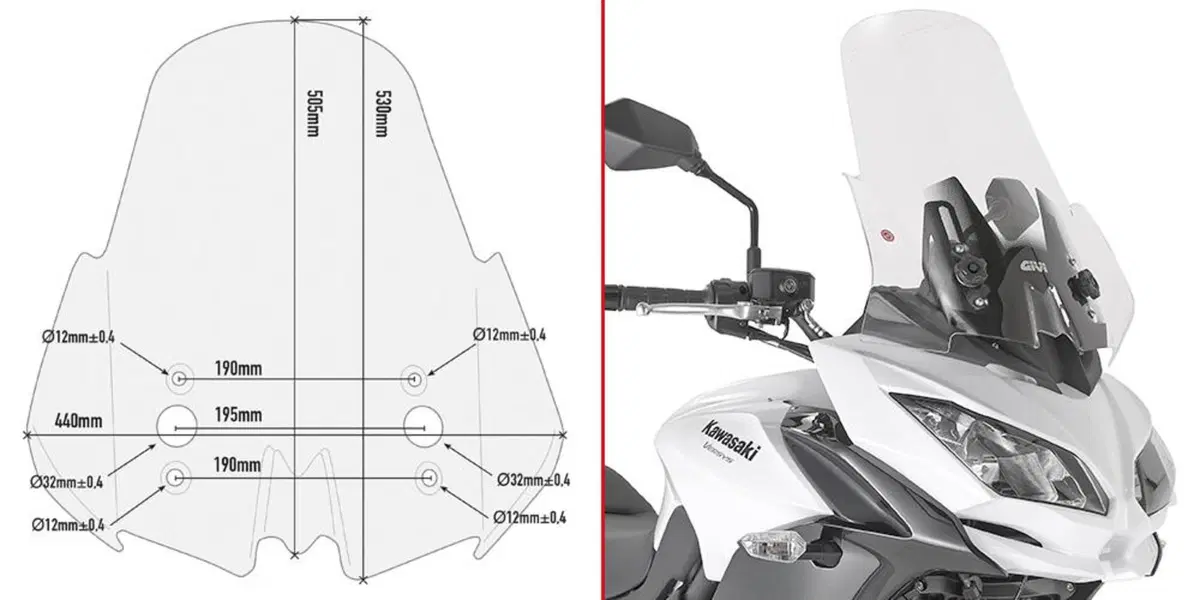 Cupolino Givi D4122ST KAWASAKI Versys 650 (17-20)
