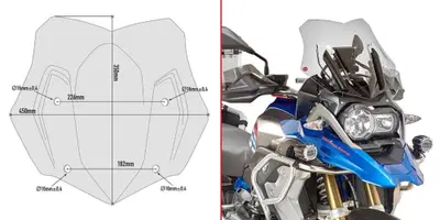 Cupolino fum&egrave; Givi D5124B specifico per BMW R1200G