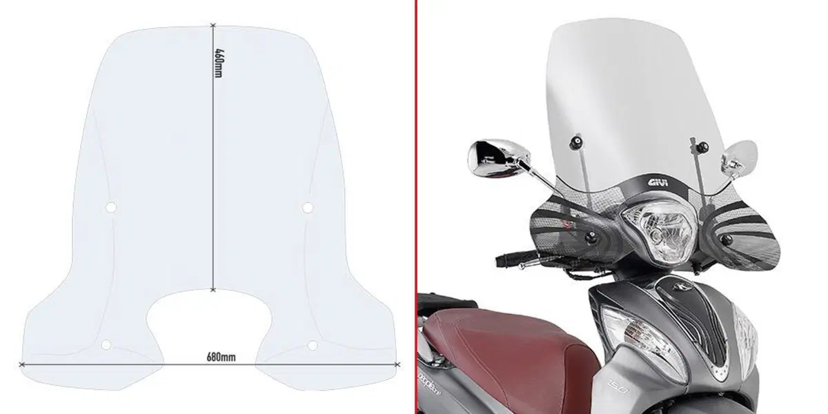 Parabrezza Givi D6116ST specifico per Kymco