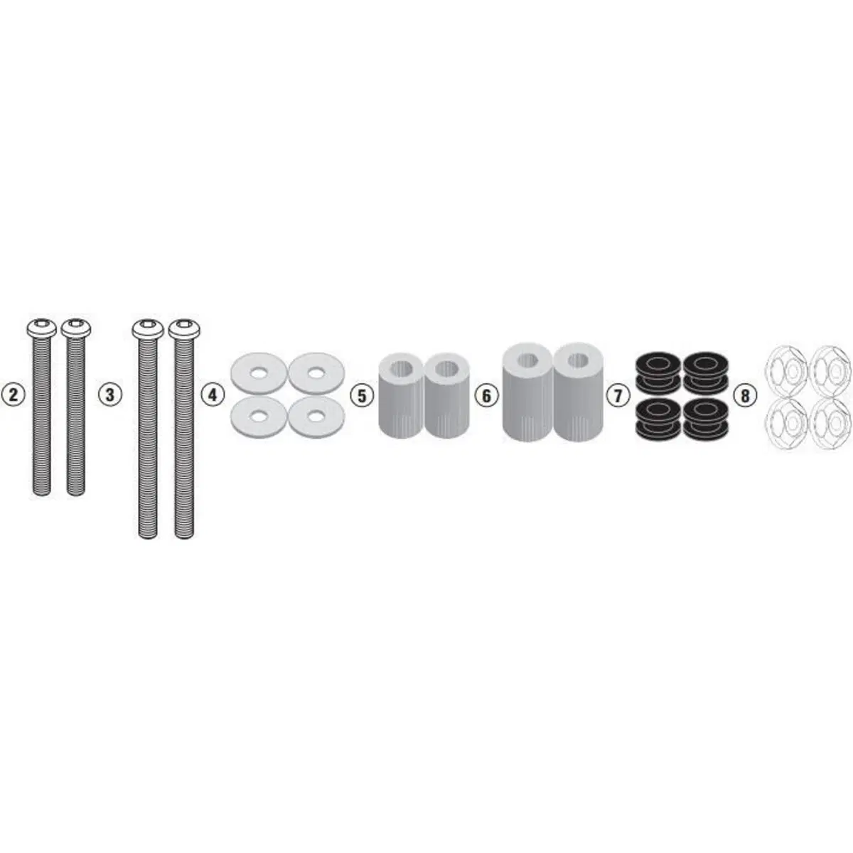 Kit attacchi Givi D7058KIT per SYM Joymax Z 300 (1