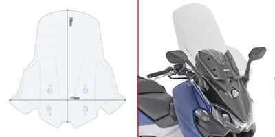 Parabrezza Givi D7060ST SYM Maxsym TL 500 (20)