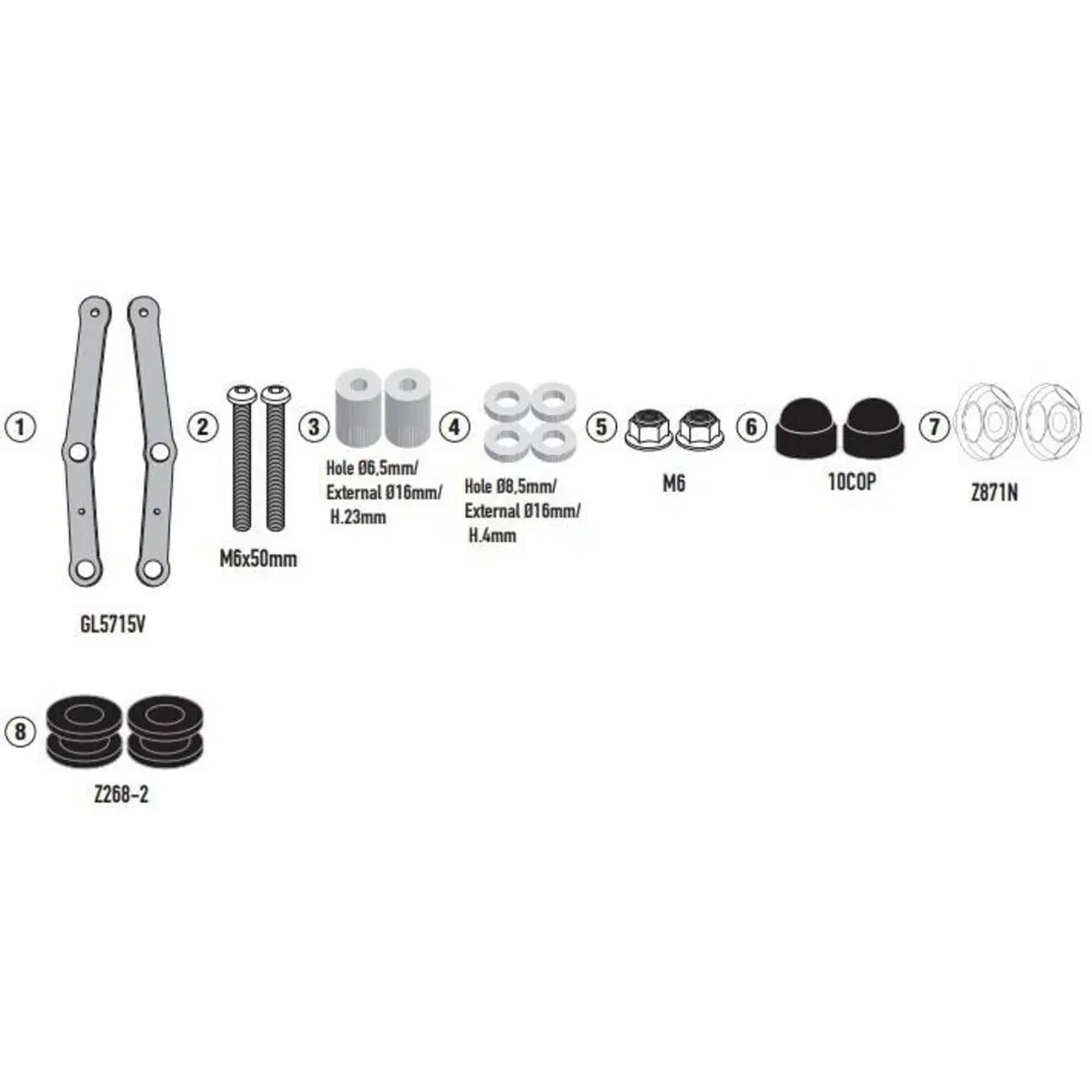 Kit di attacchi Givi D9259KIT per VOGE SR1 125 (23