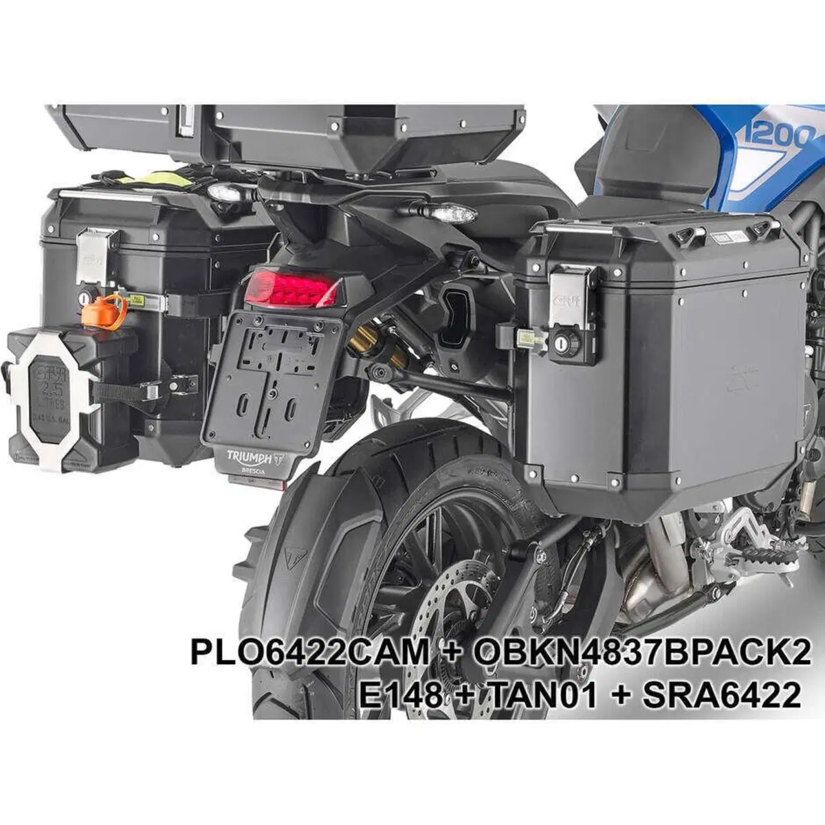 Portavaligie laterale Givi PLO6422CAM per TRIUMPH