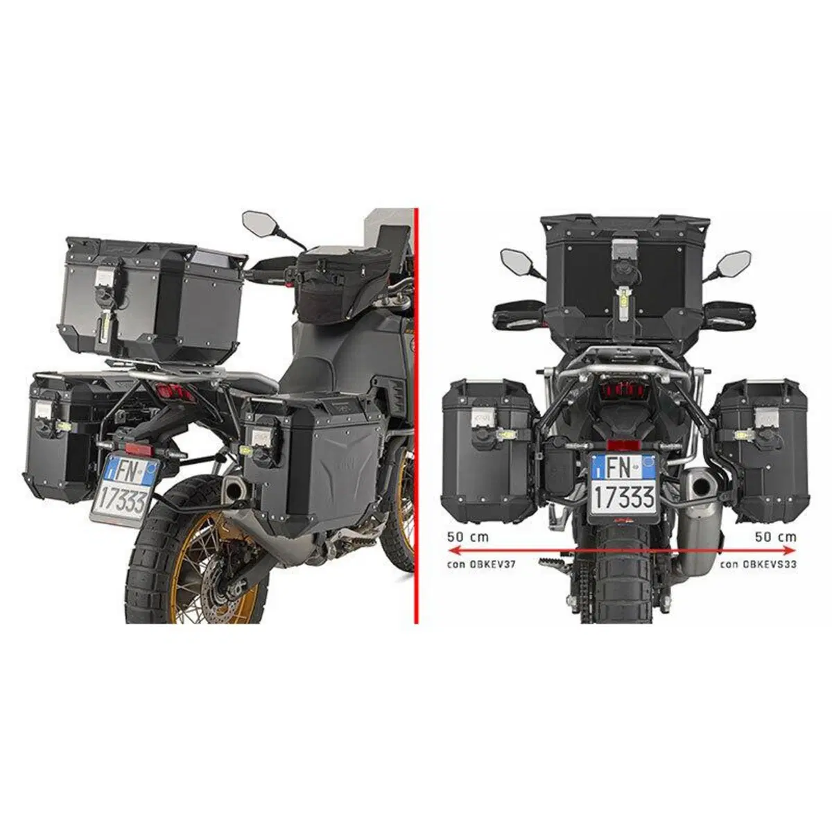 Portavaligie Laterale Scantonato CAM-SIDE Givi Per