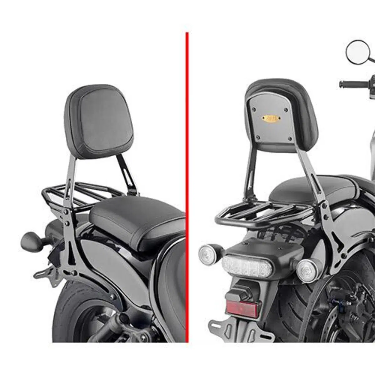 Schienalino Givi TS1194B nero con portapacchino