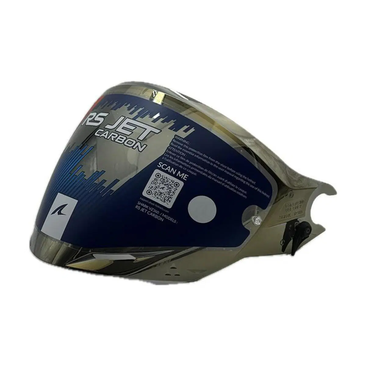 Visiera Specchiata Oro Shark Per Rs Jet Shark 