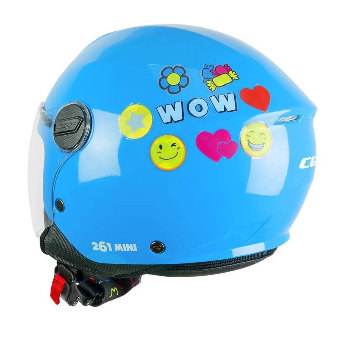Casco Jet Bambino CGM 261A Mini Mono Azzurro YXL (3)